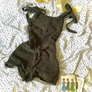 Olive Green Corduroy Romper